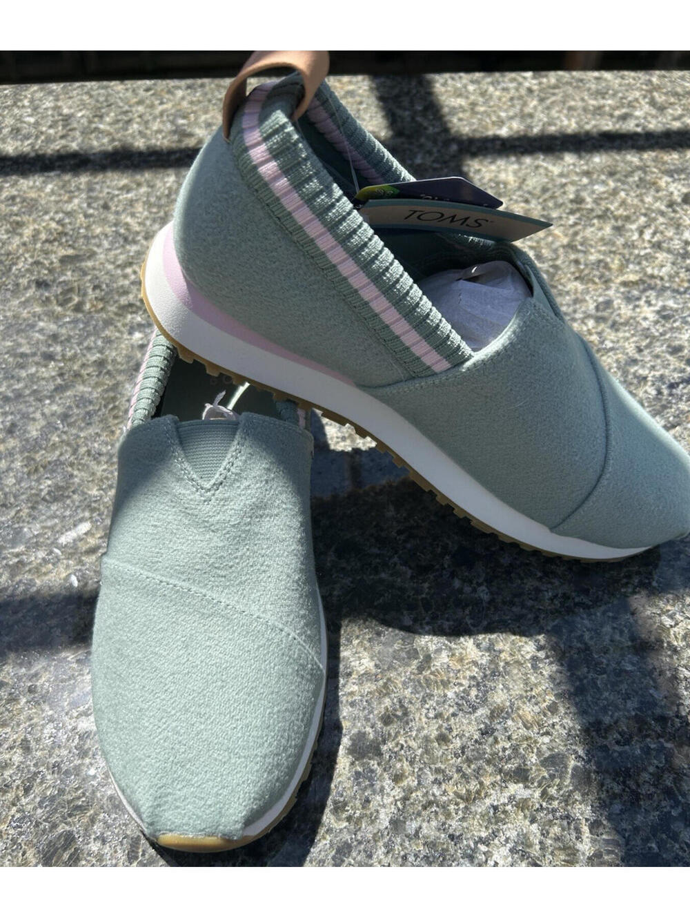 NWB Toms Alpargata Resident 2.0 Frosty Sage Felt Sneaker Slip On Size 9.5 EUR 41